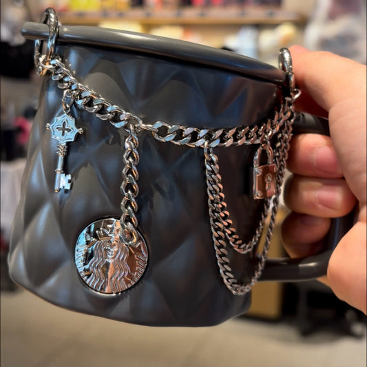Starbucks China 2026 Ballet Series 420ml diamond mug with metal chain decoration