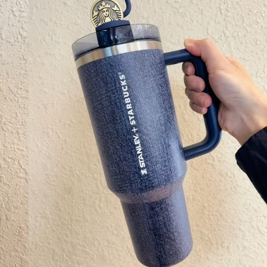 Starbucks China 2026 Denim series Stanley Stainless Steel Straw Cup 1183ml 40oz