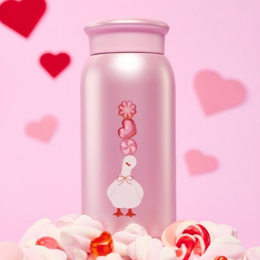 Starbucks China 2026 Pupu Duck Valentine's Day series Stainless Steel Thermos Cup 355ml 12.49oz