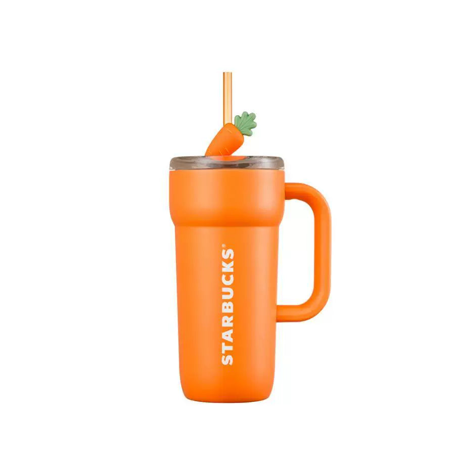 Starbucks Korea Autumn 2026 Fruit Stand Collection Orange Handle Straw Cup 591ml
