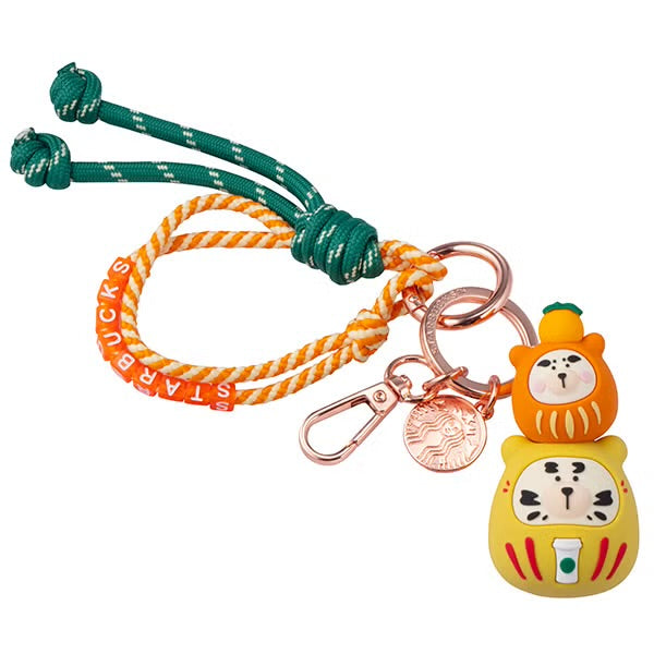 Starbucks Taiwan 2026 Daruma Series Geely Daruma Bearista Keychain