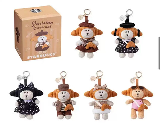 Starbucks Taiwan 2026 French Style Mini Croissant Bear Charm Blind Box
