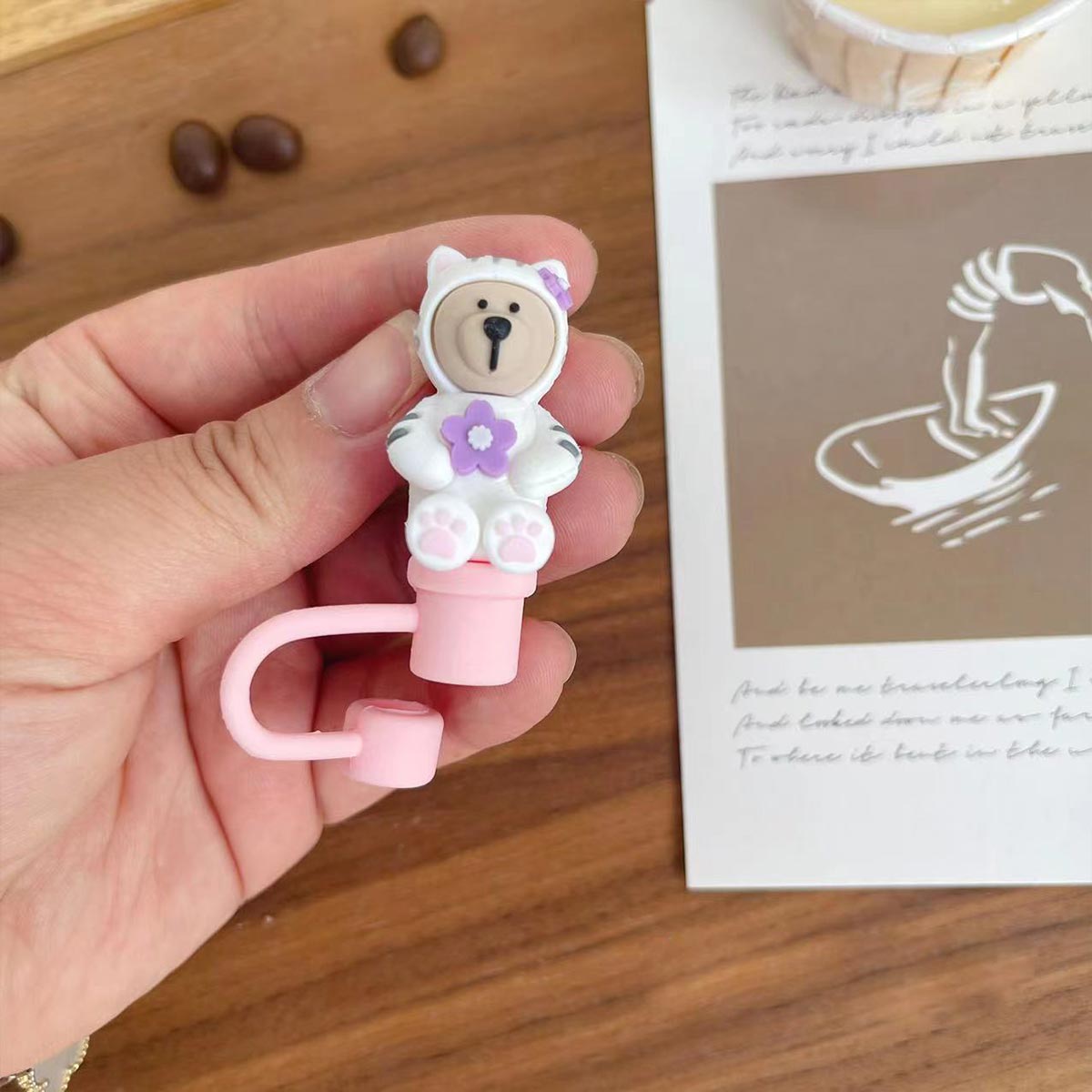 Not Starbucks product, Purple kitten Topper, ONLY topper ,DONOT include Straw , DONOT sell alone loveinstarbucks loveinstarbucks