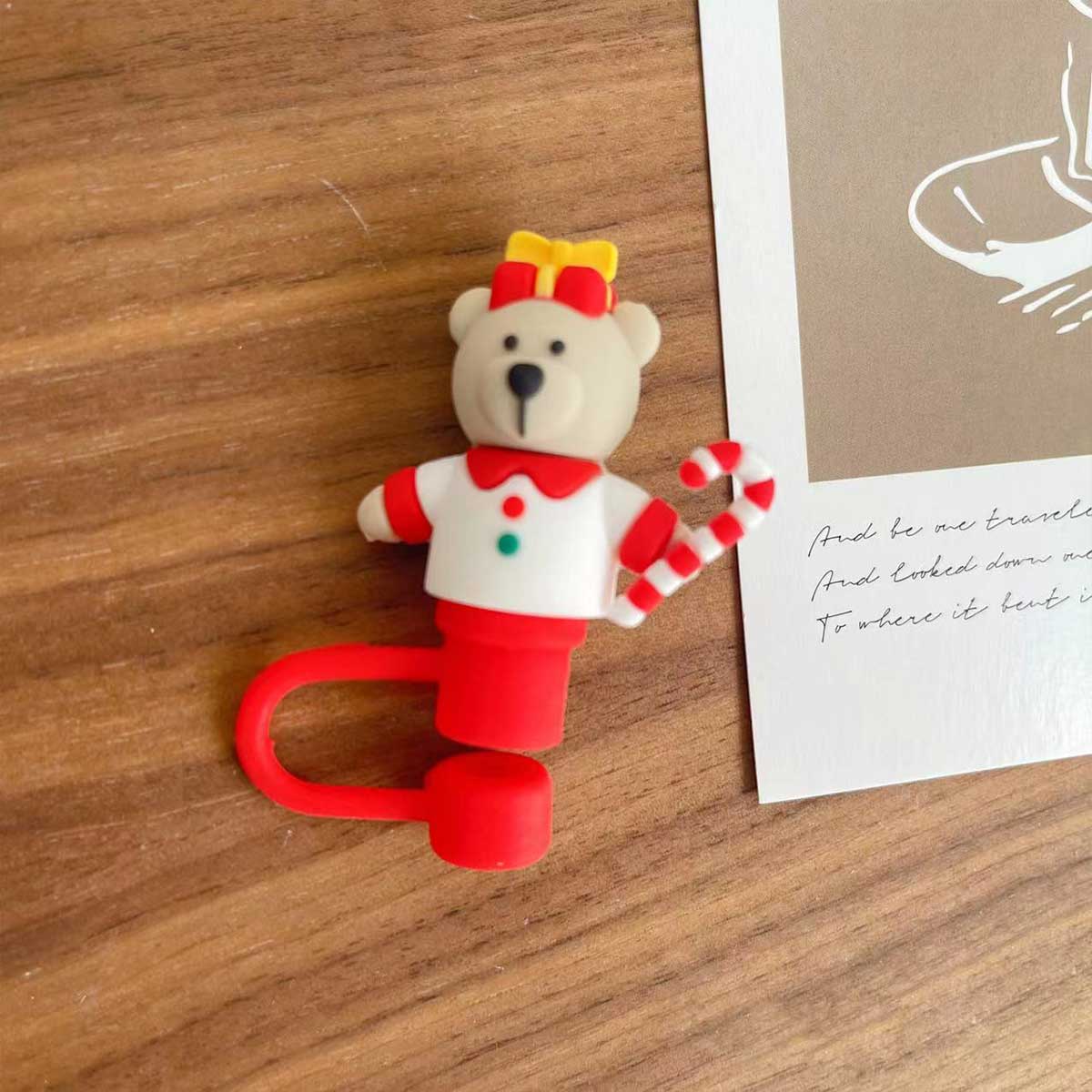 Not Starbucks product, Red Christmas Bear Topper, ONLY topper ,DONOT include Straw , DONOT sell alone loveinstarbucks loveinstarbucks