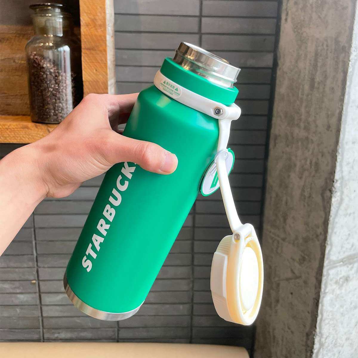 Starbucks China 2024 Coffee grounds and Lively green stainless steel cup 1170ml loveinstarbucks loveinstarbucks