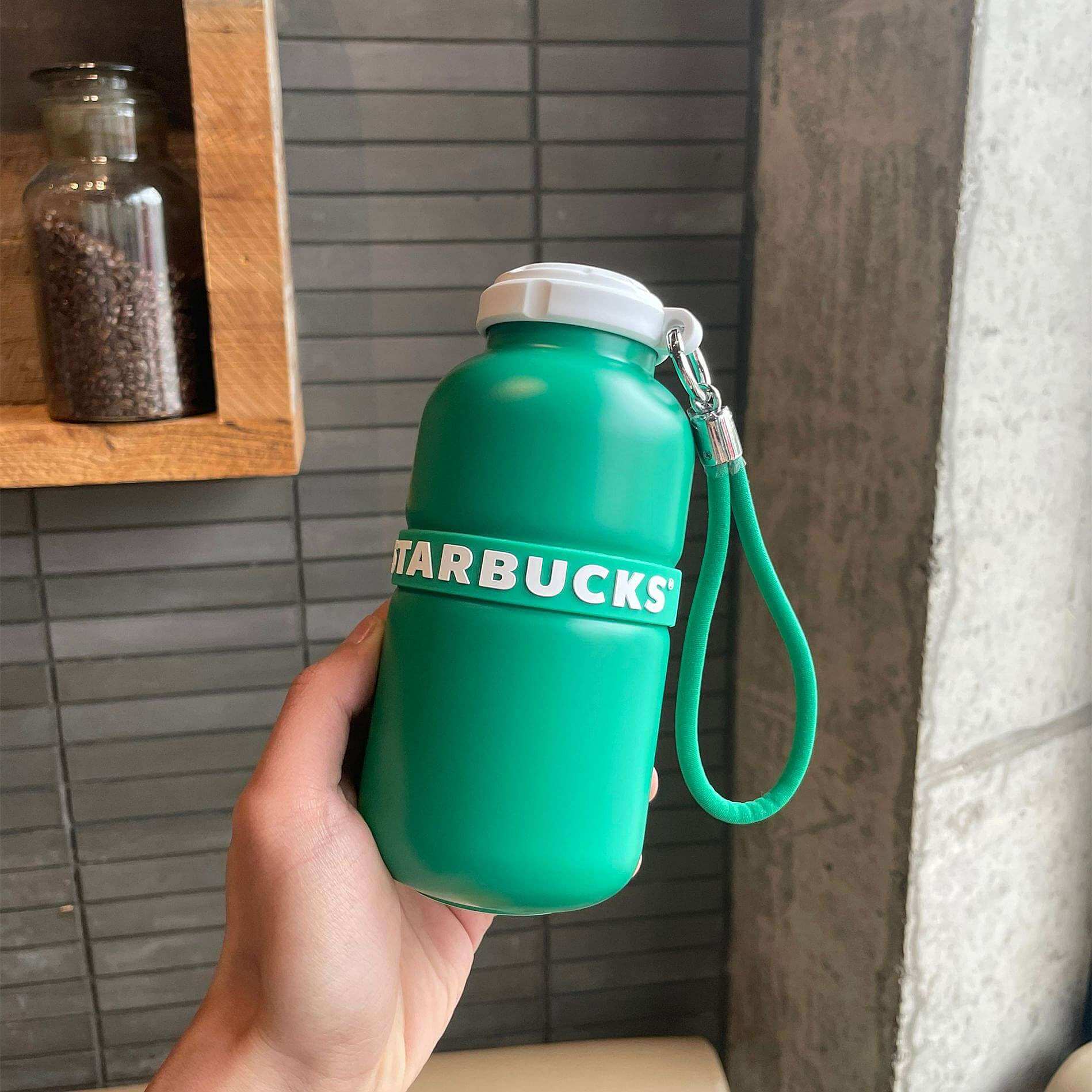 Starbucks China 2024 Coffee grounds and Lively green stainless steel cup 420ml loveinstarbucks loveinstarbucks