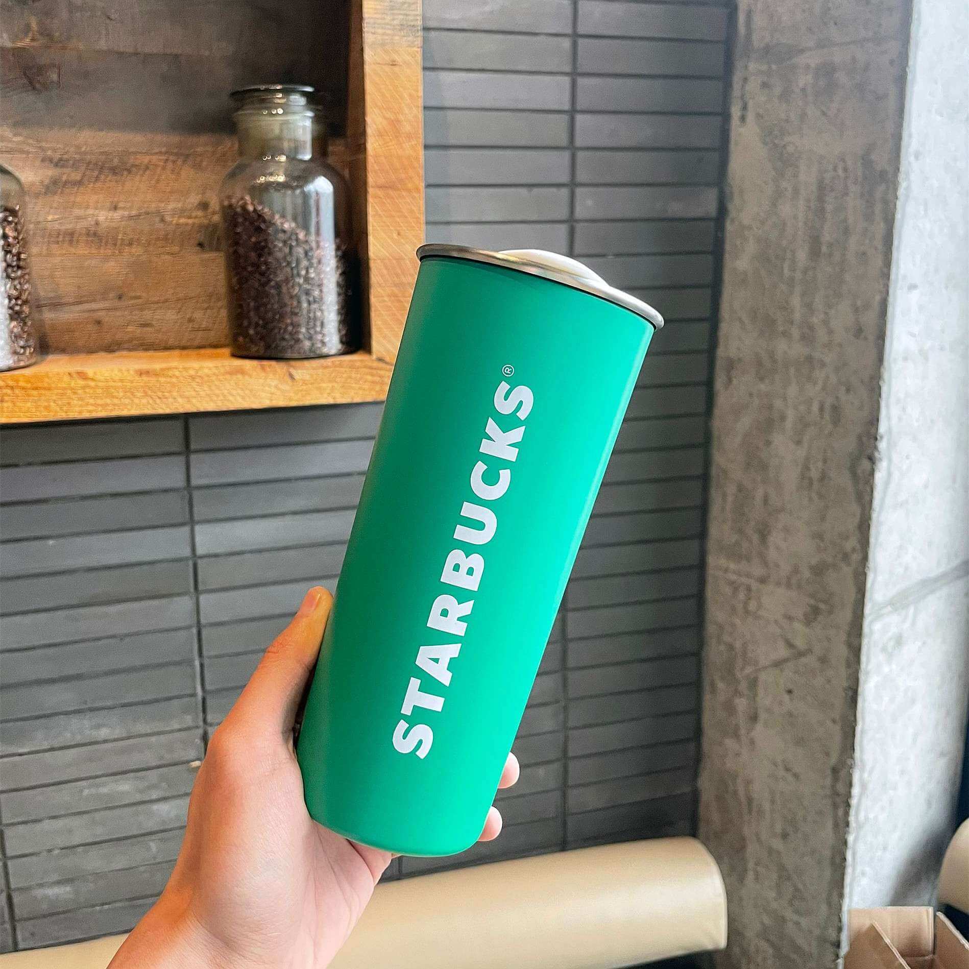 Starbucks China 2024 Coffee grounds and Lively green stainless steel cup 591ml loveinstarbucks loveinstarbucks