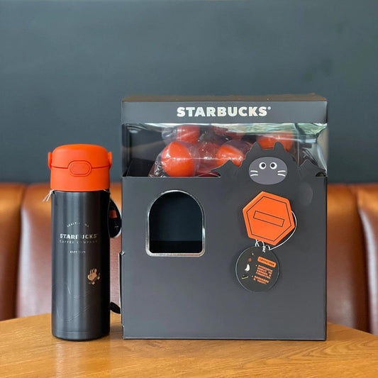 Starbucks China 2023 Halloween Cool Black series Thermos insulation cup 500ml and twist egg gift box set Starbucks loveinstarbucks