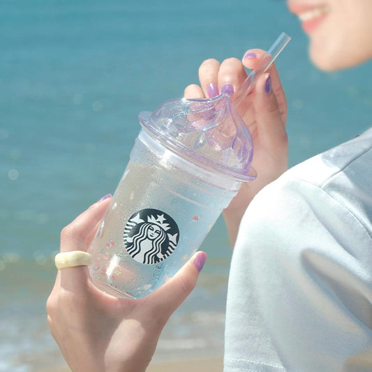 Starbucks China 2023 Summer wildflowers Ice Cream Glass Straw Cup 355ml Starbucks loveinstarbucks