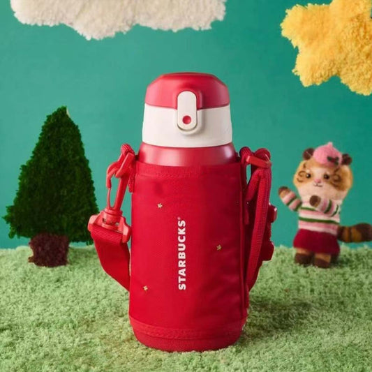 Starbucks China 2024 Christmas cute Winter Thermos double lid stainless steel cup 550ml Starbucks loveinstarbucks