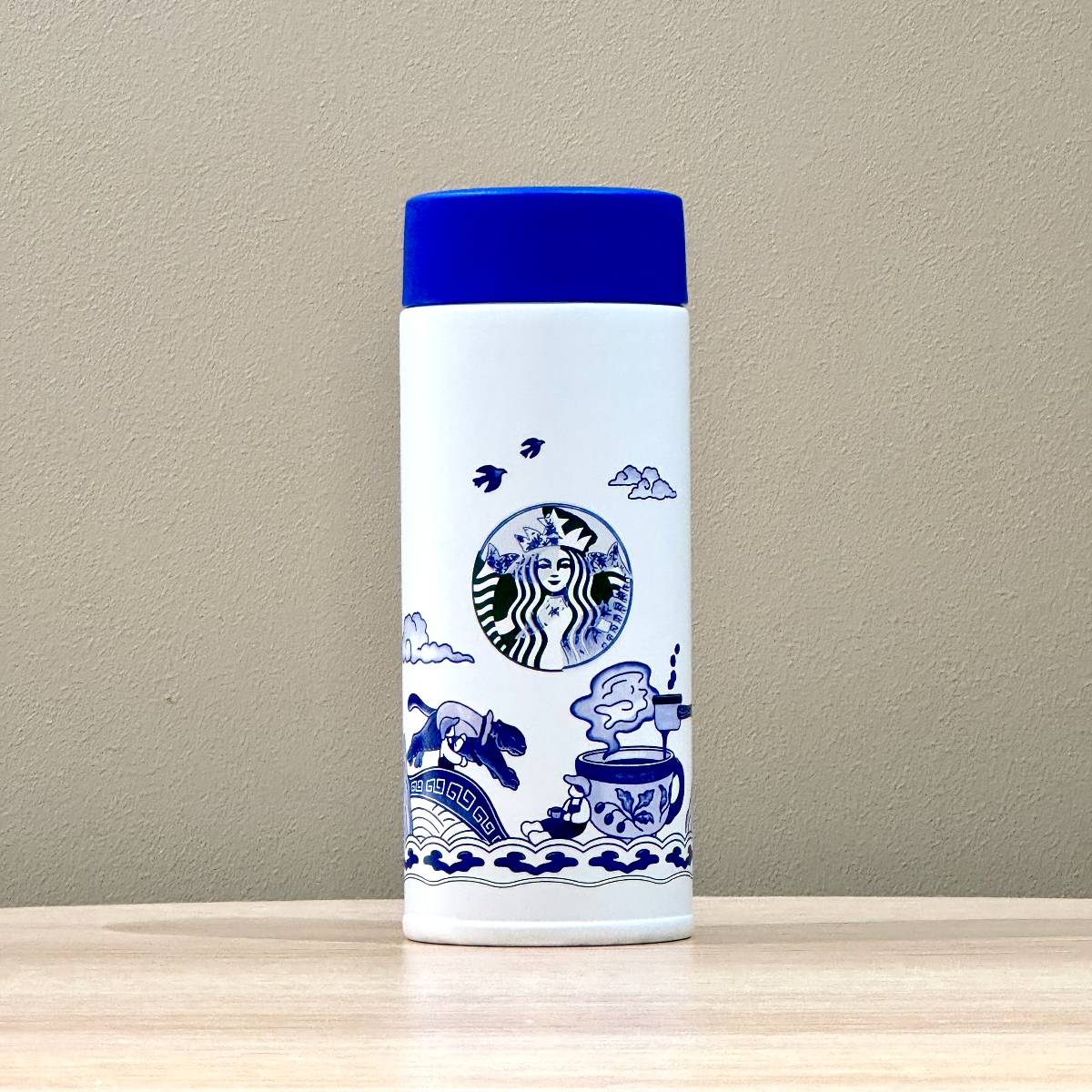 Starbucks China 2024 25th Anniversary Blue and White Porcelain Thermos Cup 350ml loveinstarbucks loveinstarbucks