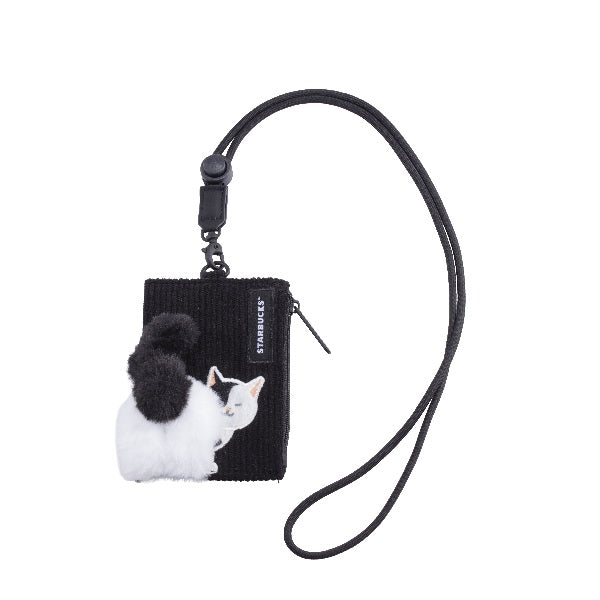 Starbucks Taiwan 2026 Summer Season1 Series Black and White Cat ID Holder