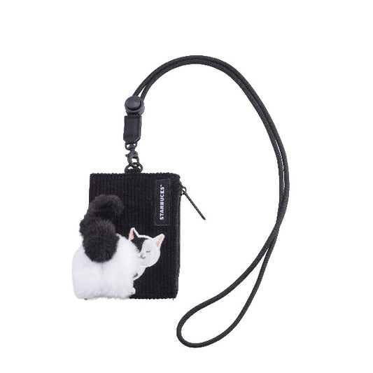 Starbucks Taiwan 2026 Summer Season1 Series Black and White Cat ID Holder