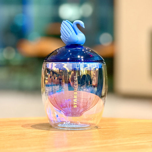 Starbucks China 2023 Andersen paper-cut series H-otair balloon and swan Double layer glass mug 210ml Starbucks loveinstarbucks