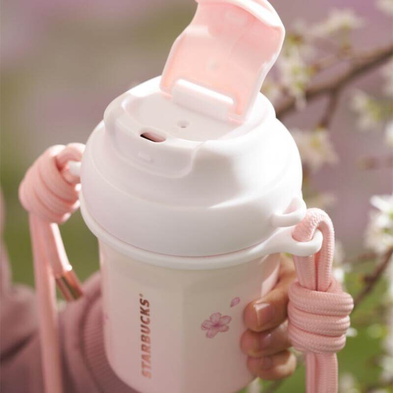 Starbucks China 2024 spring walk series pink Sakura stainless steel cup Starbucks loveinstarbucks