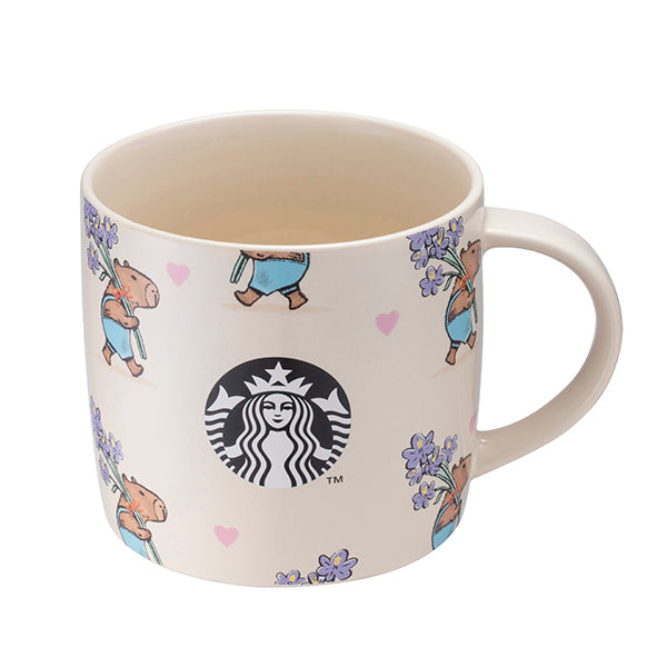 Starbucks Taiwan 2026 Valentine's Day series Capybara Mug 473ml
