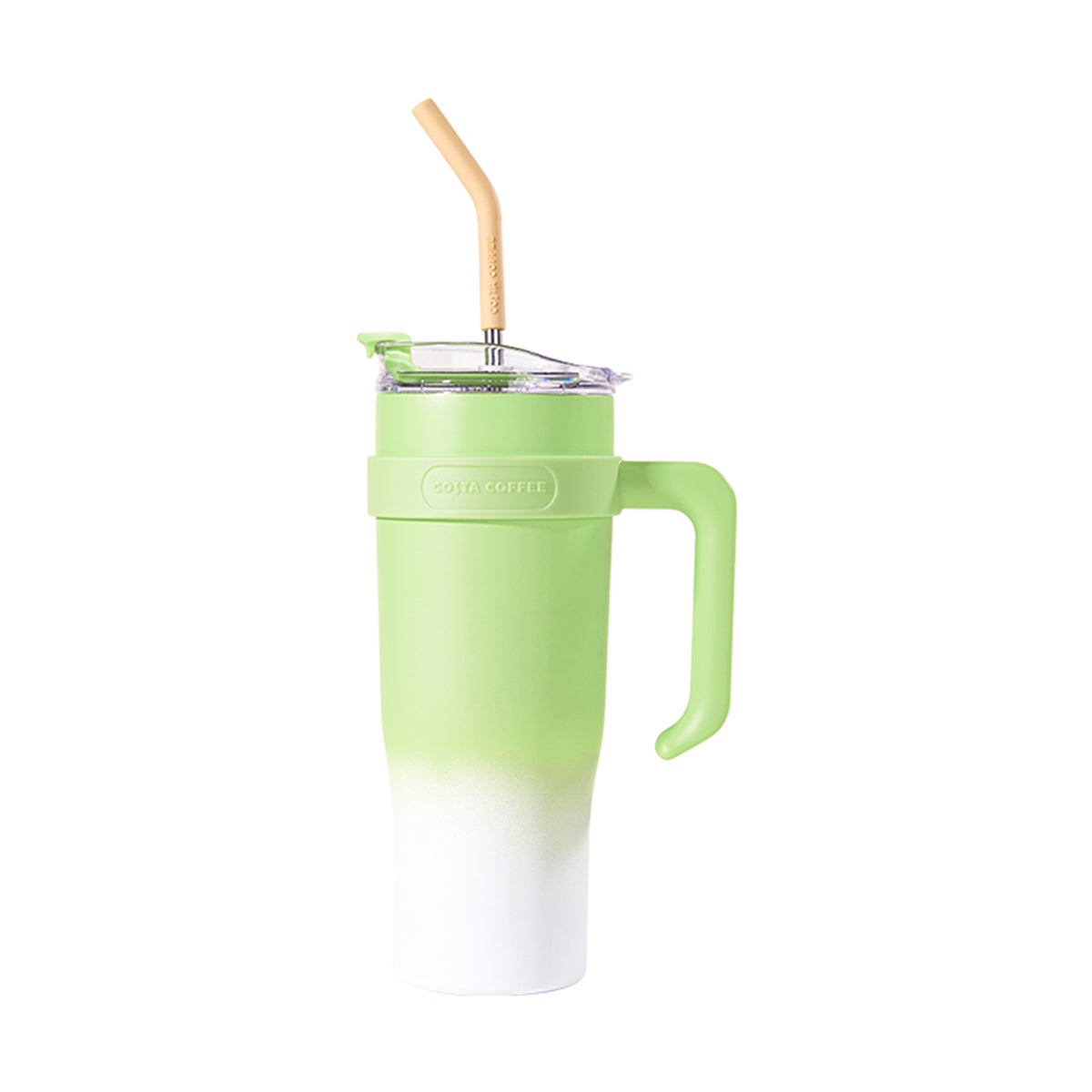 COSTA Green white stainless steels straw cup 1.25L COSTA loveinstarbucks