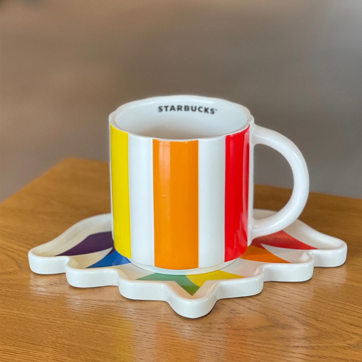 Starbucks Tumblers China 2023 Great love Series Rainbow ceramic cup and saucer set 370ml Starbucks loveinstarbucks