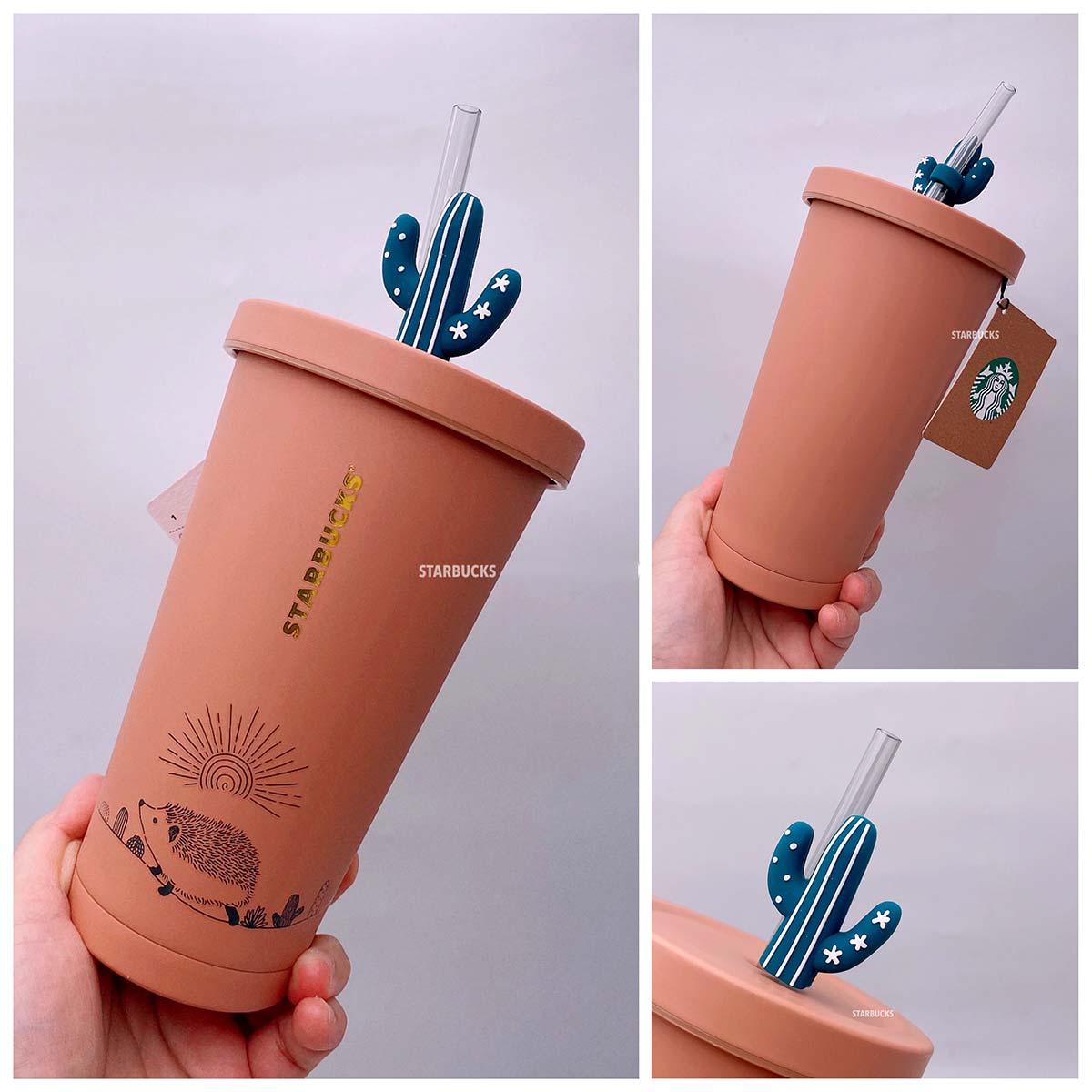 Starbucks 2021 Cactus stainless steel straw cup 532ml Starbucks loveinstarbucks