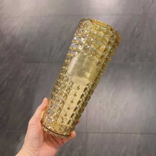 Starbucks Taiwan 2024 Alpaca series yellow diamond cup 24oz without straw from Starbucks Starbucks loveinstarbucks