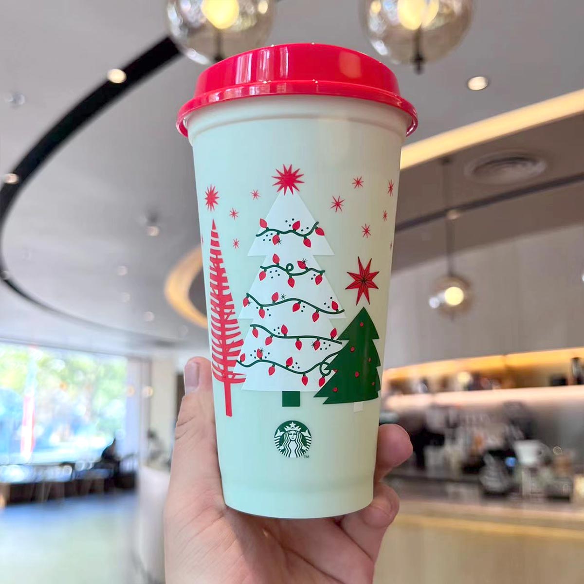 Starbucks Taiwan Christmas Tree Nightlight Reusable Plastic Cup 16oz Starbucks loveinstarbucks