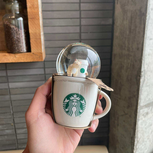 Starbucks China 2024 Coffee grounds and Lively green series cat crystal ball cup 89ml loveinstarbucks loveinstarbucks