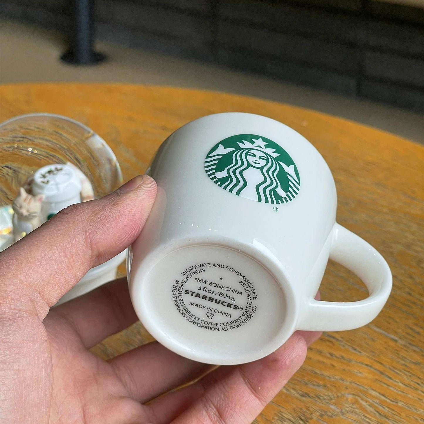 Starbucks China 2024 Coffee grounds and Lively green series cat crystal ball cup 89ml loveinstarbucks loveinstarbucks