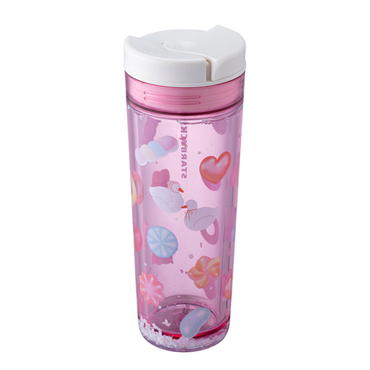 Starbucks Taiwan 2026 Valentine's Day series pink plastic tumbler 473ml