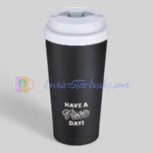 Starbucks Taiwan 2024 winter series black stainless steel cup 473ml Starbucks loveinstarbucks