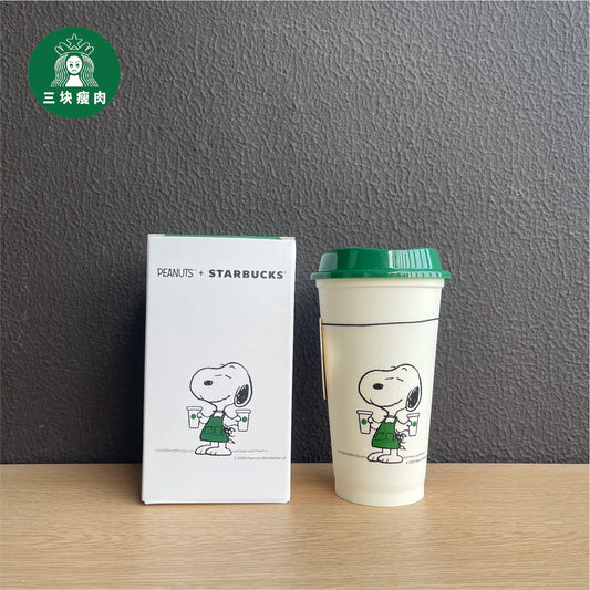 2PCS Starbucks and PEANUTS 2025 co-brand JOE KIND SNOOPY reusable cup 473ml