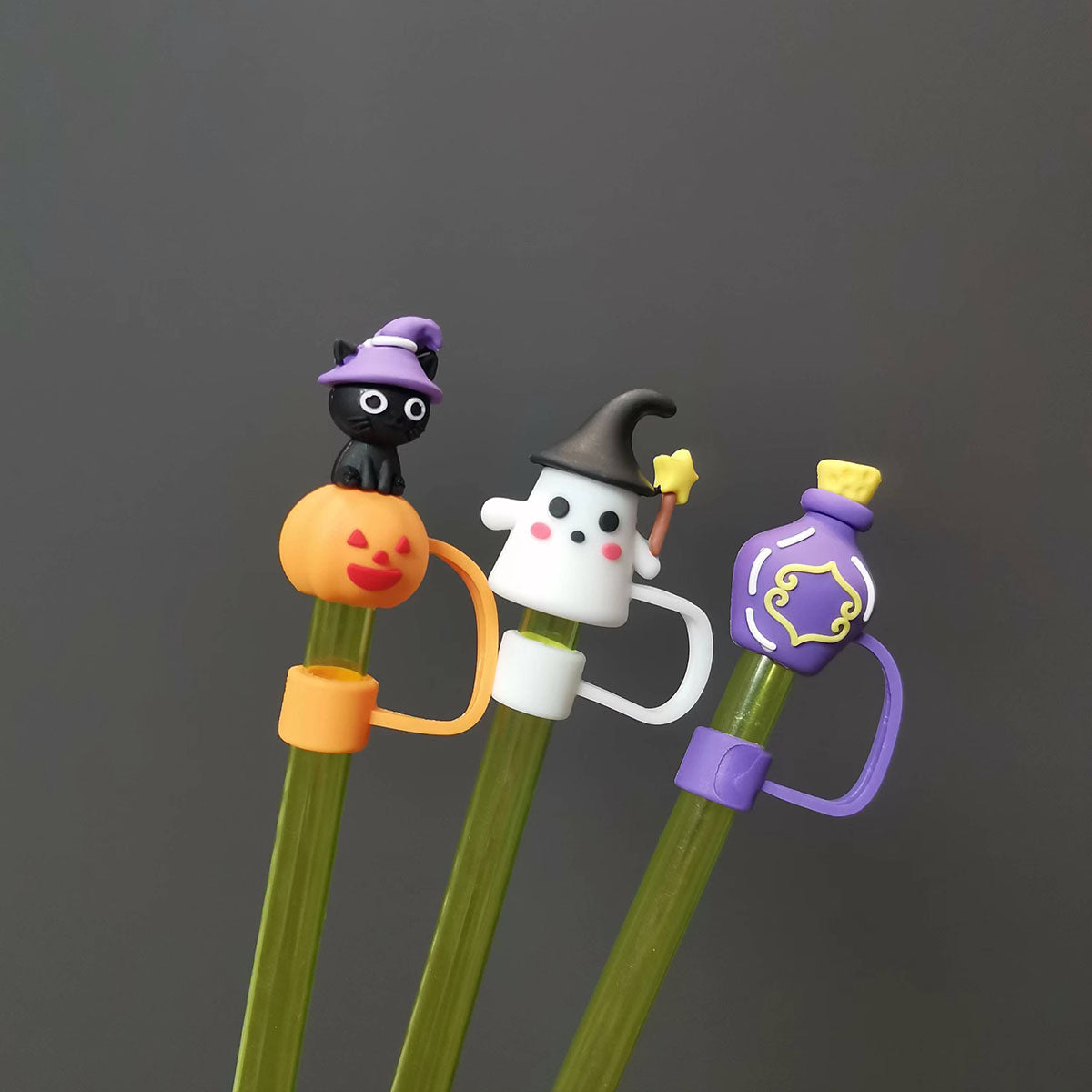 Topper fit for Stanley Cup- Purple Magic Jar and White Ghost and Pumpkin cat a set Exluwor loveinstarbucks
