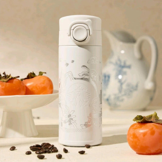 Starbucks China 2024 25th Anniversary Blue and White Porcelain White stainless steel insulated cup Starbucks loveinstarbucks