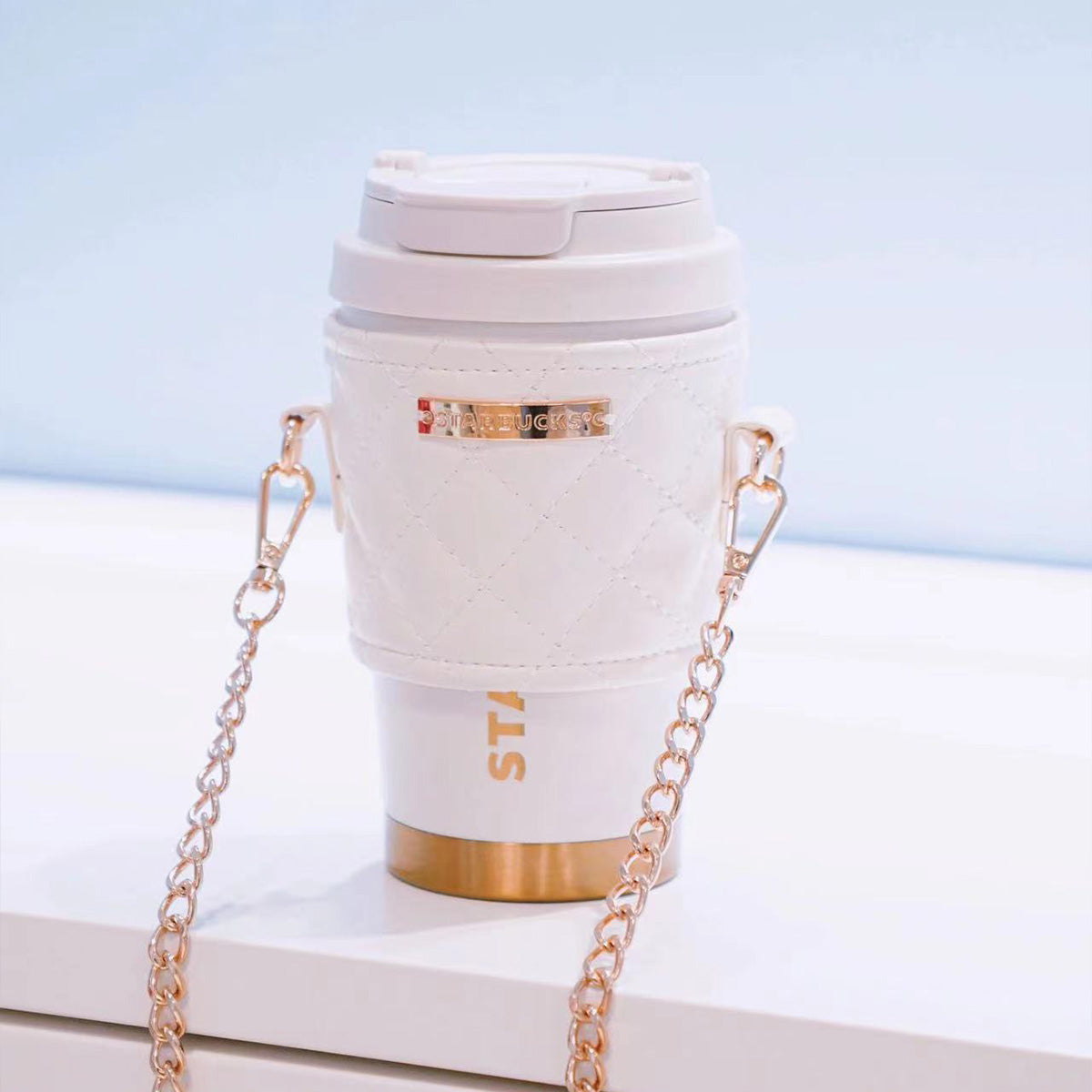 Starbucks Tumblers 2023 China White chain Stainless steel accompanying cup 355ml loveinstarbucks loveinstarbucks