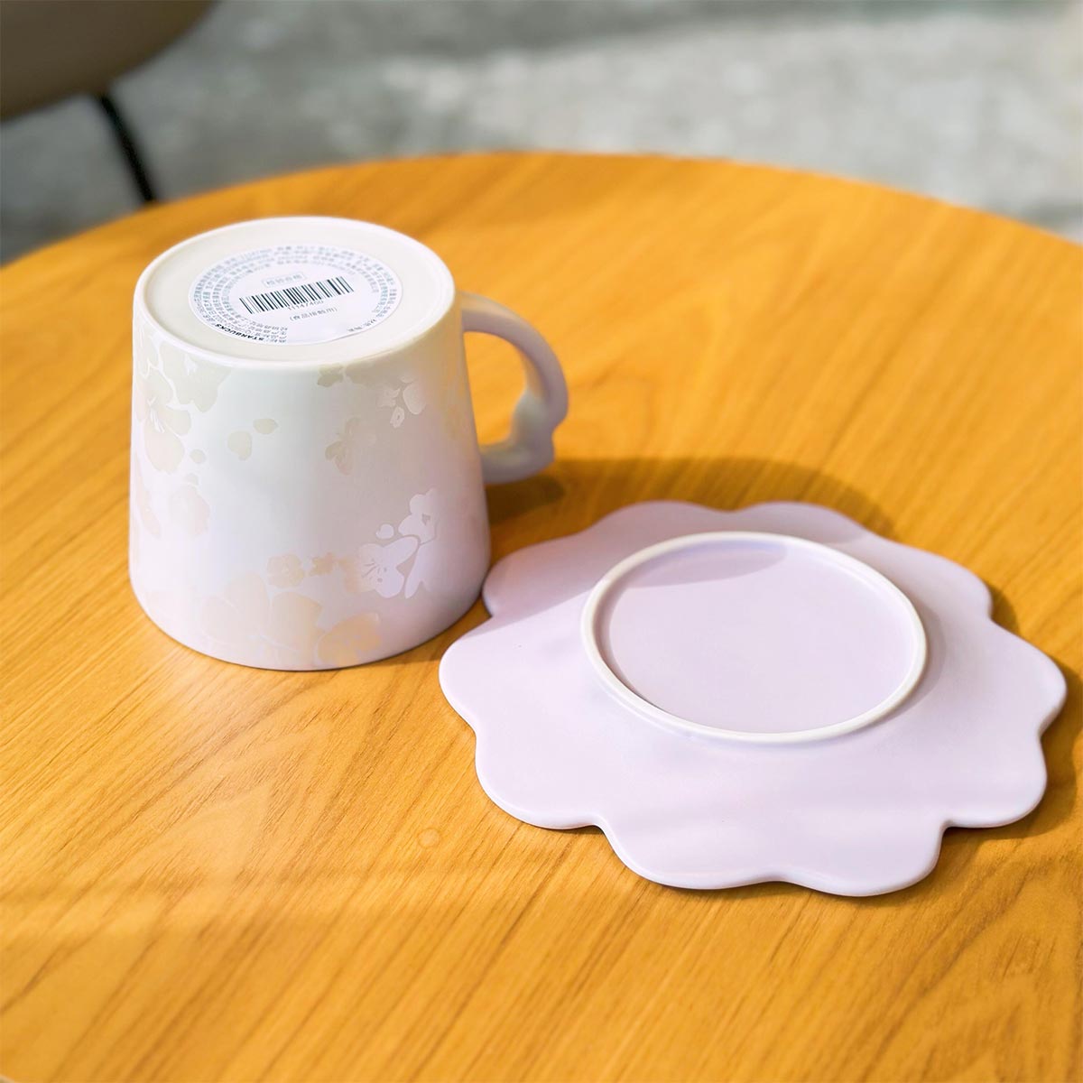 Starbucks tumbler China 2023 Summer blooming Purple Lavender Copper seal ceramic water cup with plate 365ml Starbucks loveinstarbucks