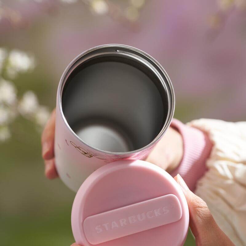 Starbucks China 2024 spring walk series Sakura Magnetic lid stainless steel cup 475ml 16oz Starbucks loveinstarbucks
