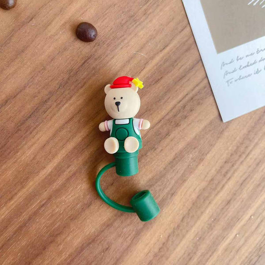 Not Starbucks, bear Topper, Dust-proof Accessories Fittings For Starbucks Straws ,DONOT sell alone loveinstarbucks loveinstarbucks
