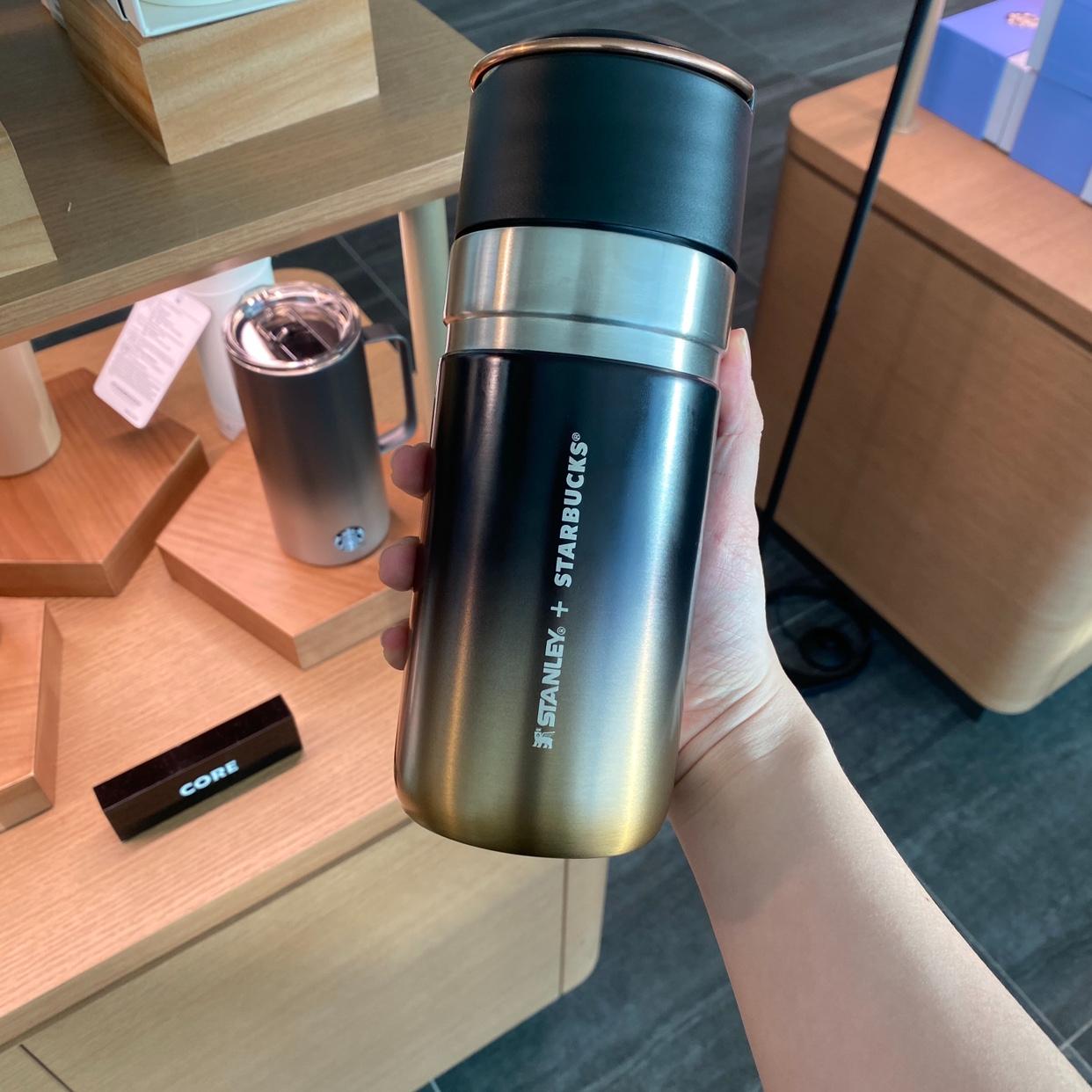 Starbucks Korea 2024 black collection black gold Stainless steel cup 500ml Starbucks loveinstarbucks