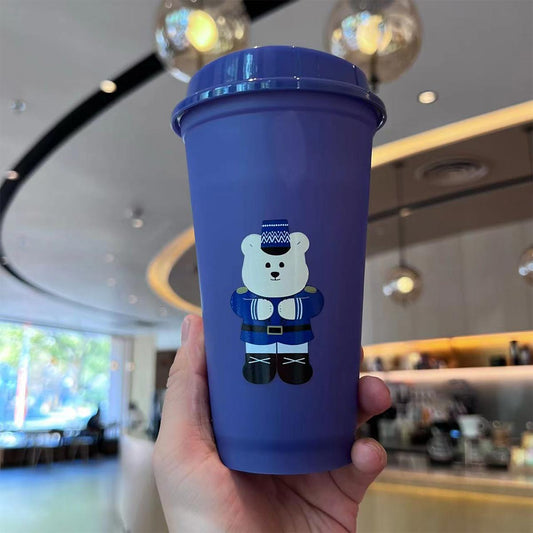 Starbucks Taiwan Bear Heating Variable Temperature Reusable Plastic Cup 16oz Starbucks loveinstarbucks