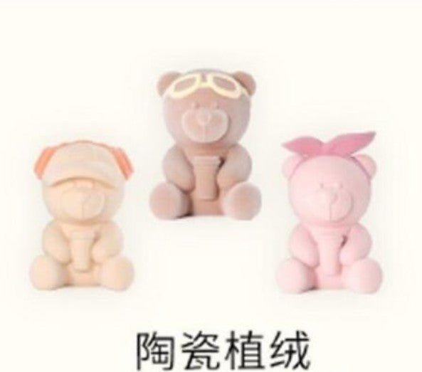 Starbucks Shanghai 2026 New Character Series Ceramic flocked Bearista ornament