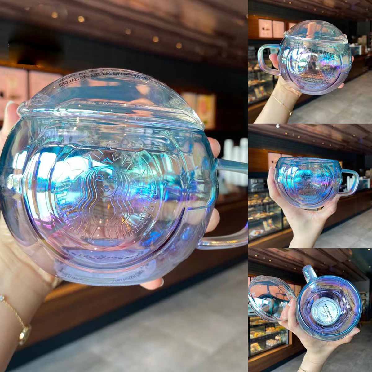 Starbucks China 2021 Environmentalism Fairy Ball Glitter Glass 414ml Starbucks loveinstarbucks