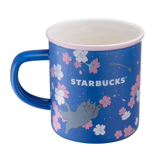 Starbucks Taiwan 2026 Sakura series Cat Blue Mug 414ml