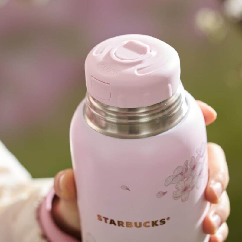 Starbucks China 2024 spring walk series pink Sakura stainless steel cup Starbucks loveinstarbucks