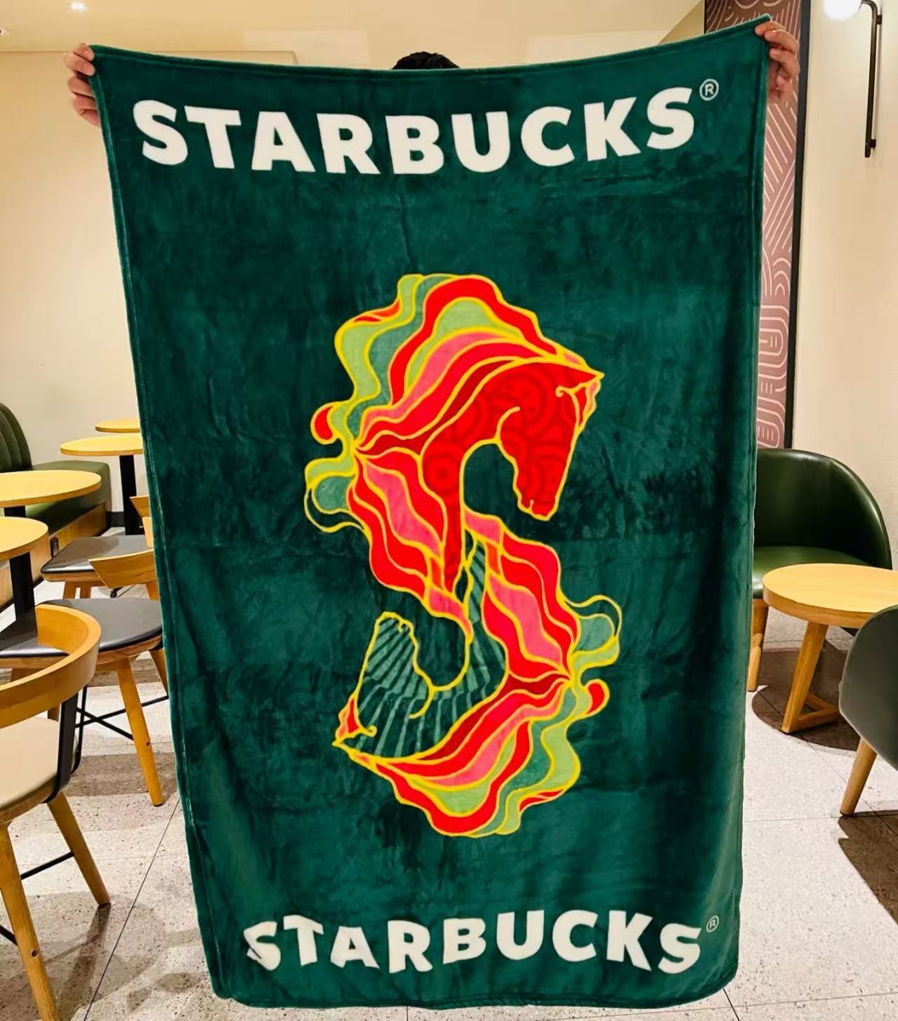 Starbucks China 2026 New Year Barista Gift Pack Blanket