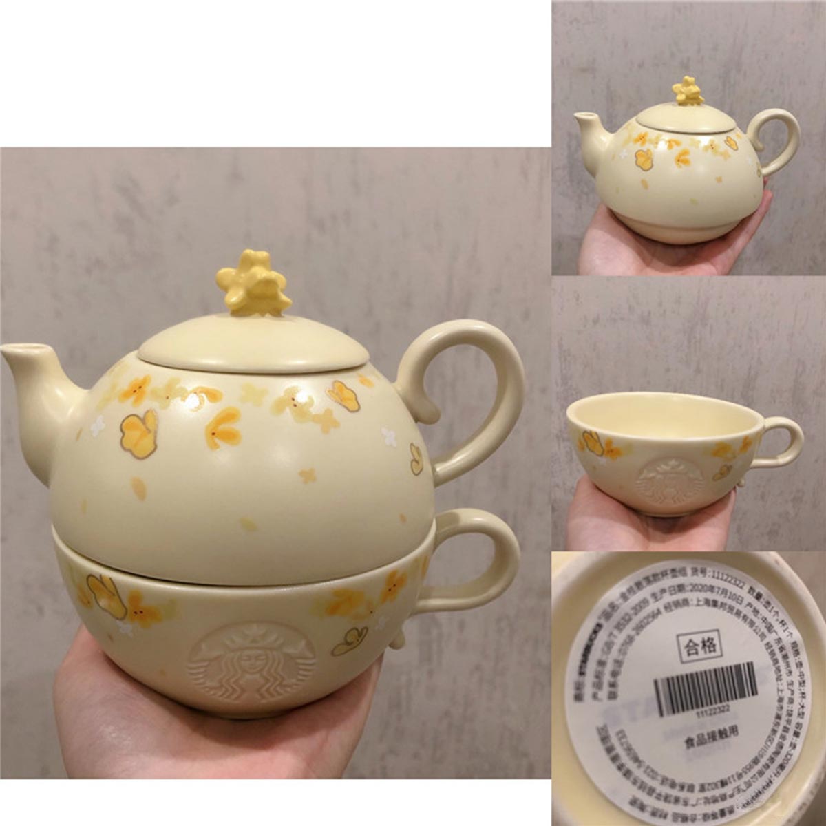 Starbucks China 2020 Mid-Autumn Festival bunny Falling osmanthus style cup and pot set Starbucks loveinstarbucks