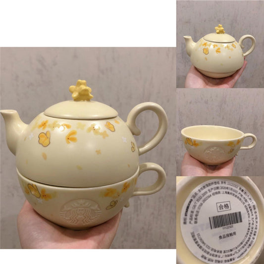 Starbucks China 2020 Mid-Autumn Festival bunny Falling osmanthus style cup and pot set Starbucks loveinstarbucks