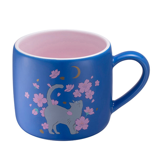 Starbucks Taiwan 2026 Sakura series Cat Blue Mug 355ml
