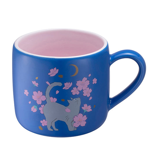 Starbucks Taiwan 2026 Sakura series Cat Blue Mug 355ml