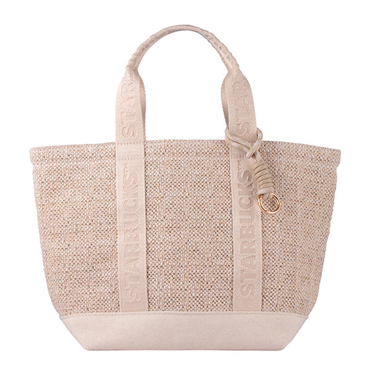 Starbucks Taiwan 2026 Sakura series beige bag