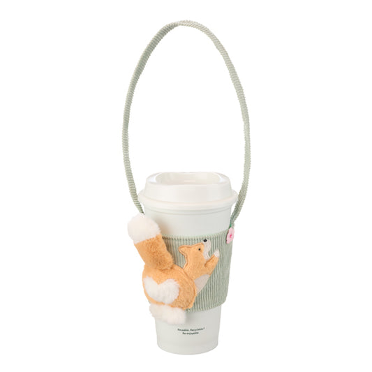 Starbucks Taiwan 2026 Sakura series Corgi Tail Cup Bag