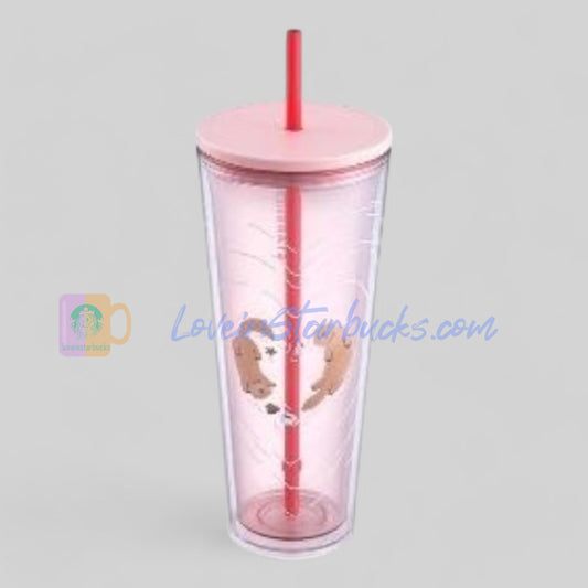 Starbucks Taiwan 2025 Valentine's Day Plastic straw cup 710ml Starbucks loveinstarbucks